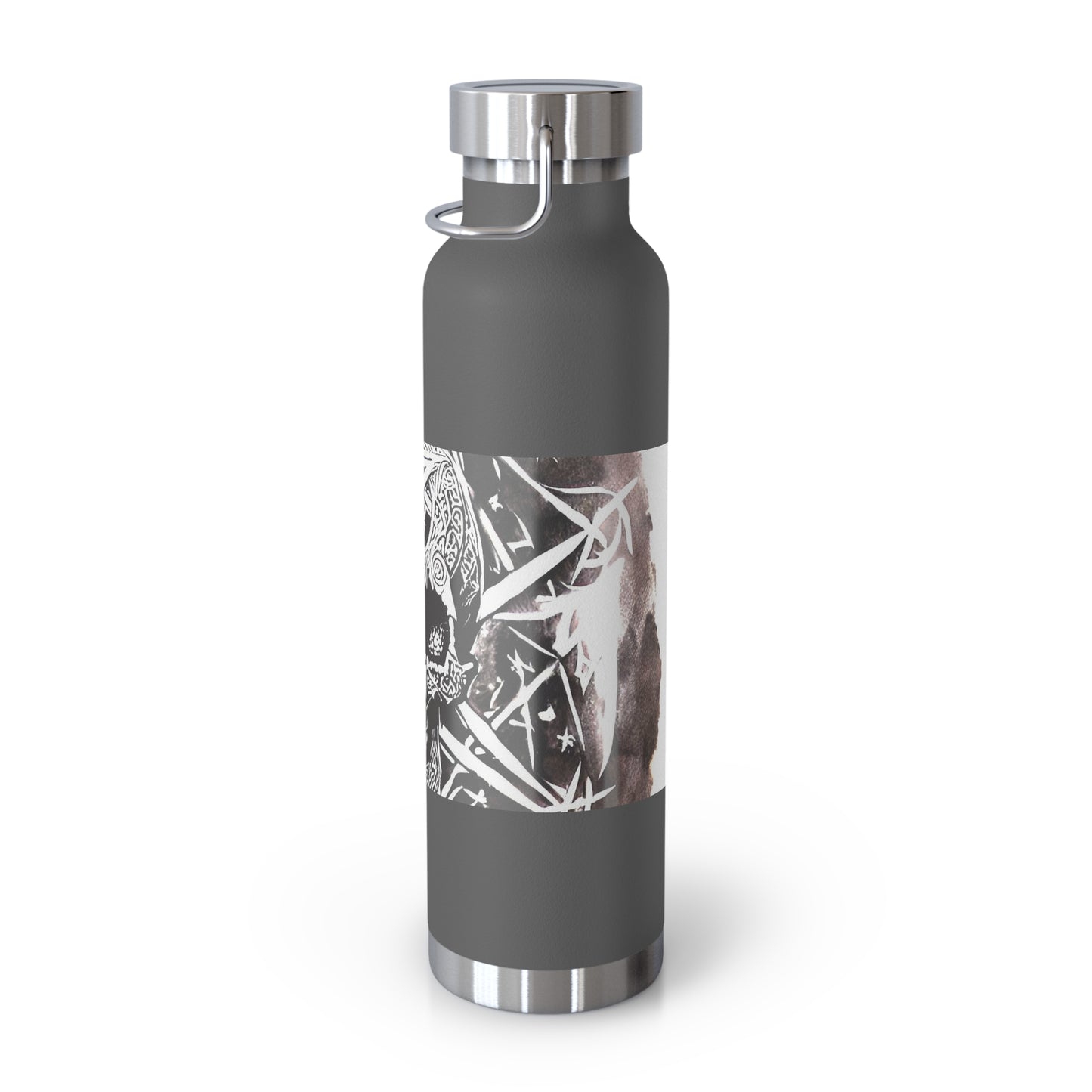 Pentagram Skull Copper Vacuum Insulated Bottle, 22oz