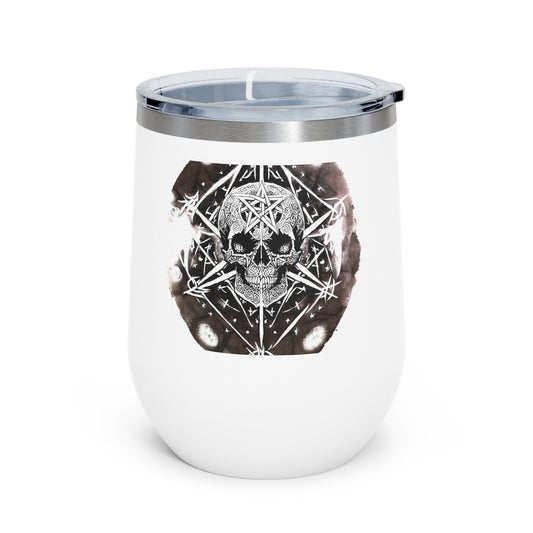 Pentagram Skull 12oz Insulated Wine Tumbler