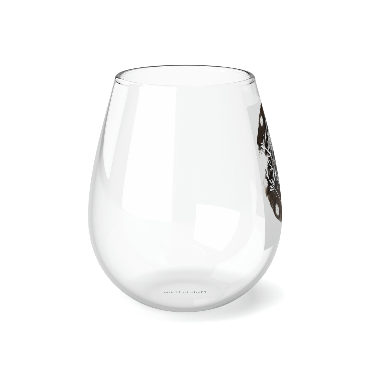 Pentagram Skull Stemless Wine Glass, 11.75oz