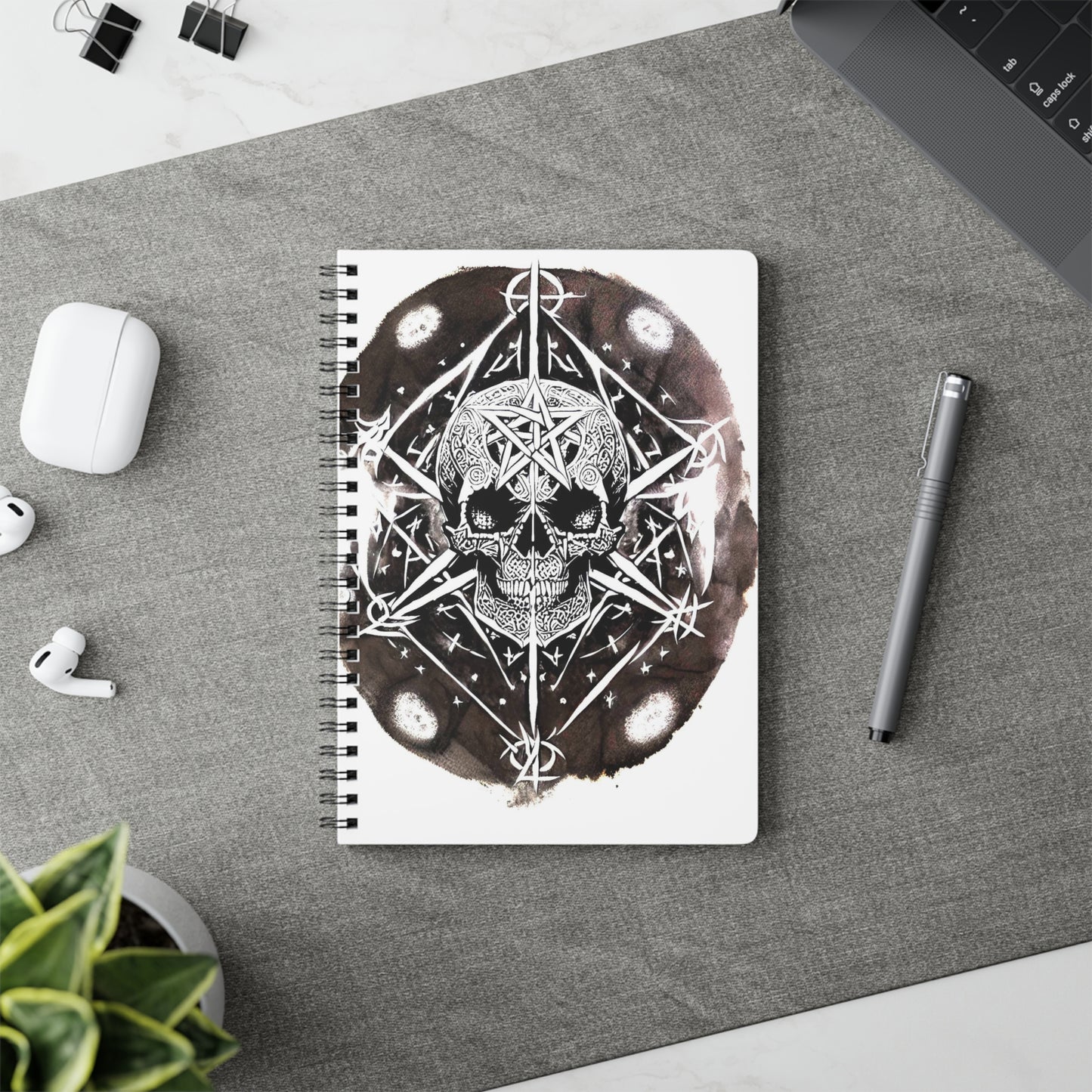 Pentagram Skull  Softcover Notebook, A5