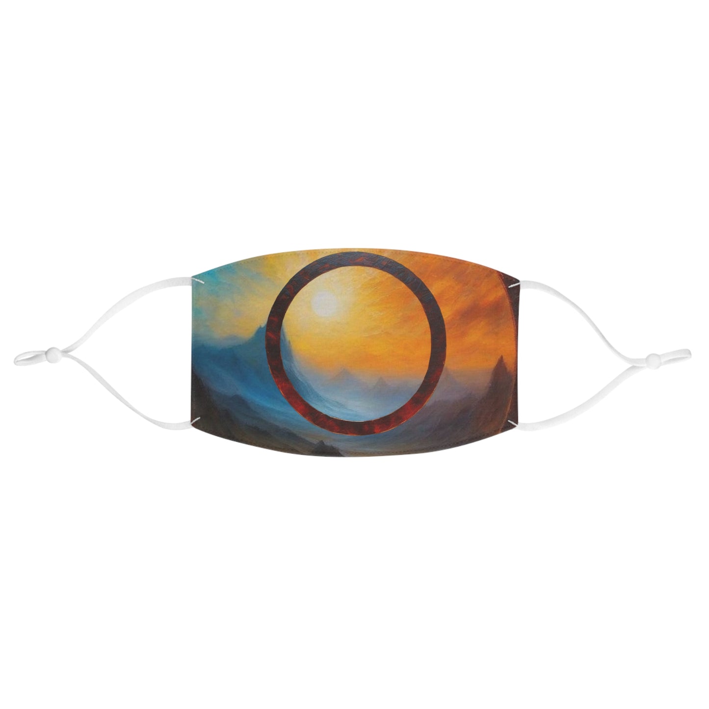 O Ring sunset Fabric Face Mask