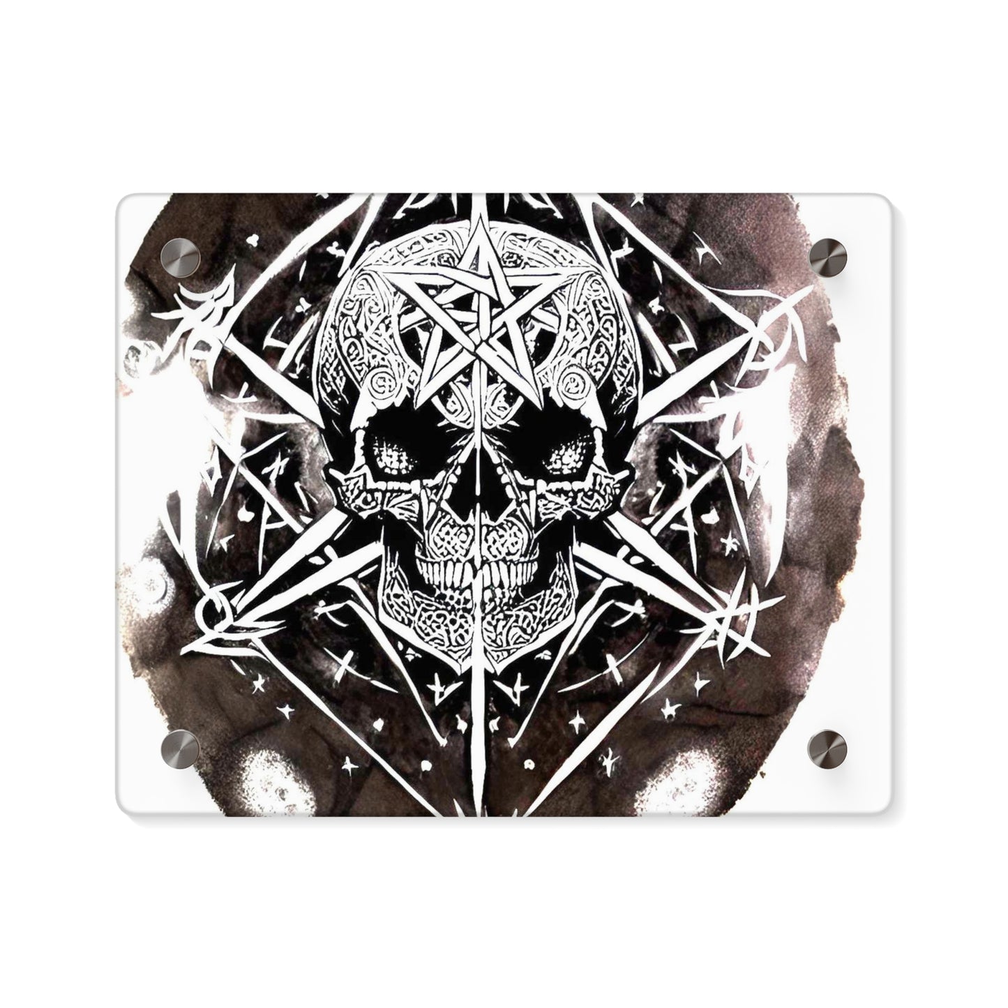 Pentagram Skull Acrylic Wall Art Panels