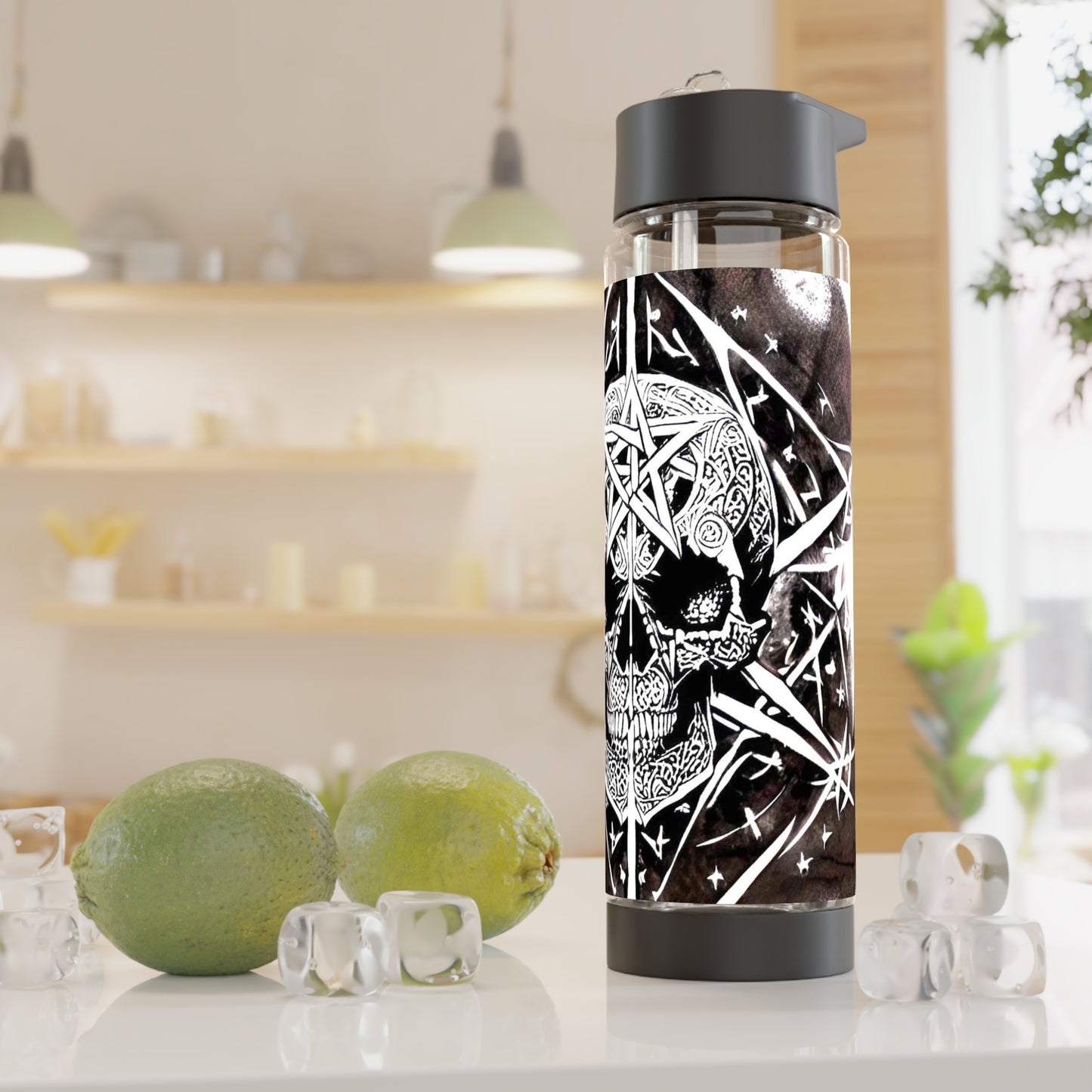 Pentagram Skull Infuser Water Bottle