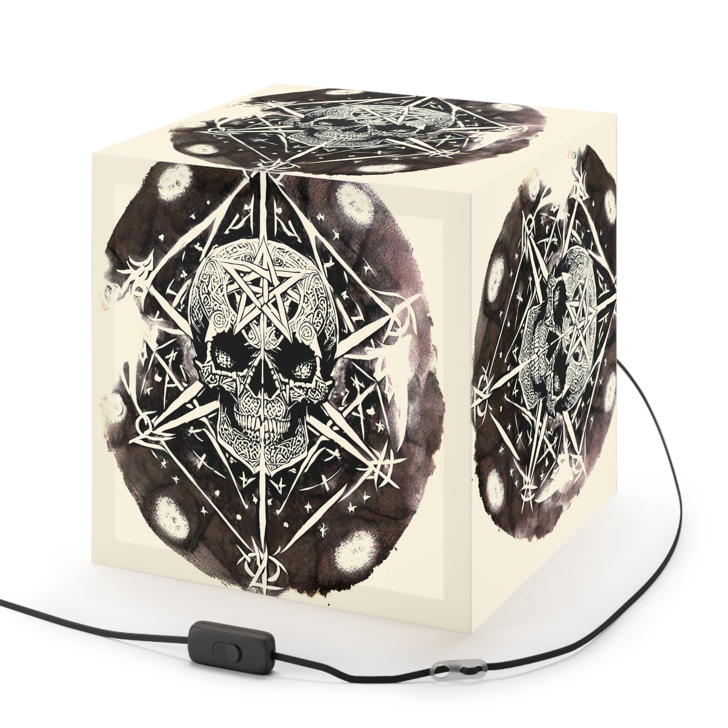 Pentagram Skull Light Cube Lamp