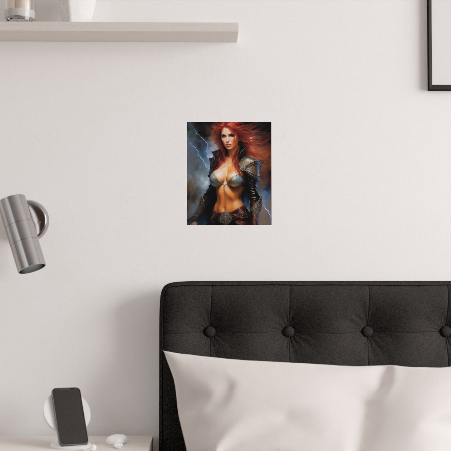 Redhead woman Satin Posters (210gsm)