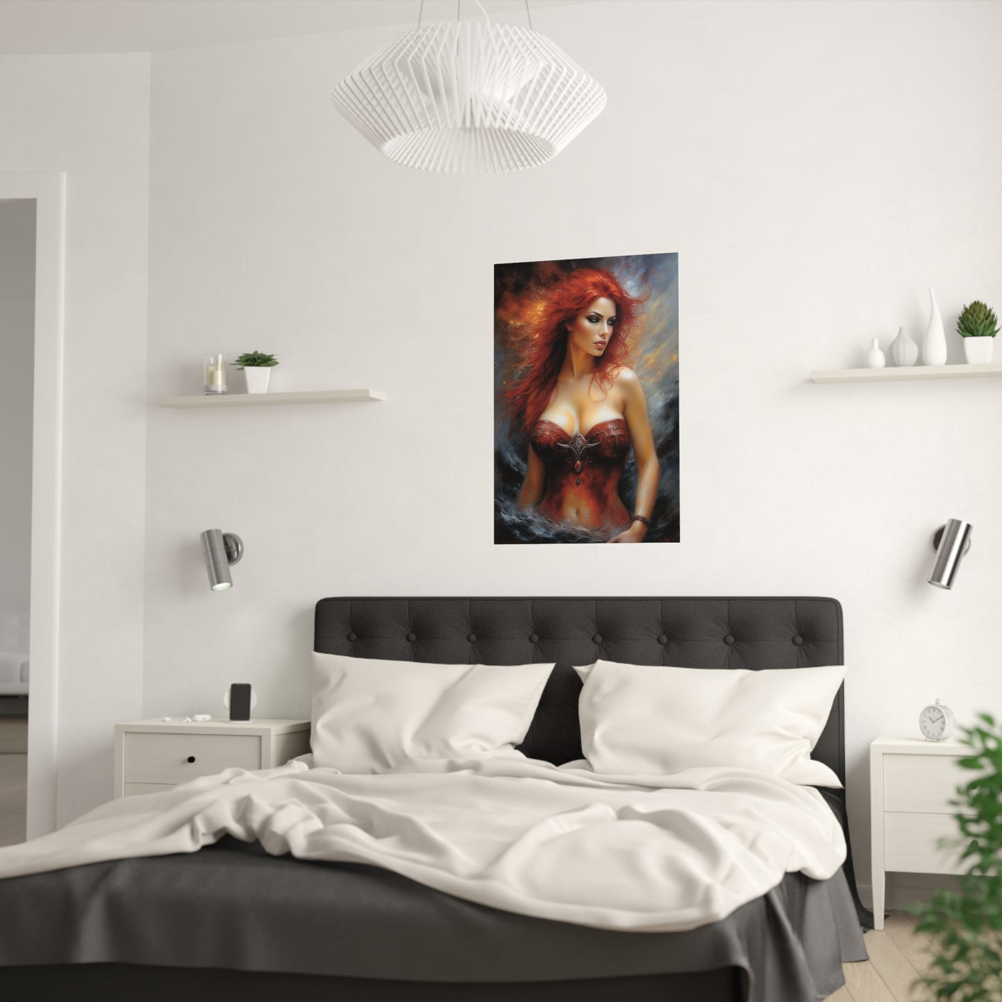 Redheaded fire Satin Posters (210gsm)