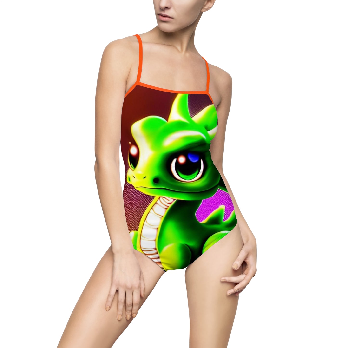 Baby Dragon Women's One-piece Swimsuit (AOP)