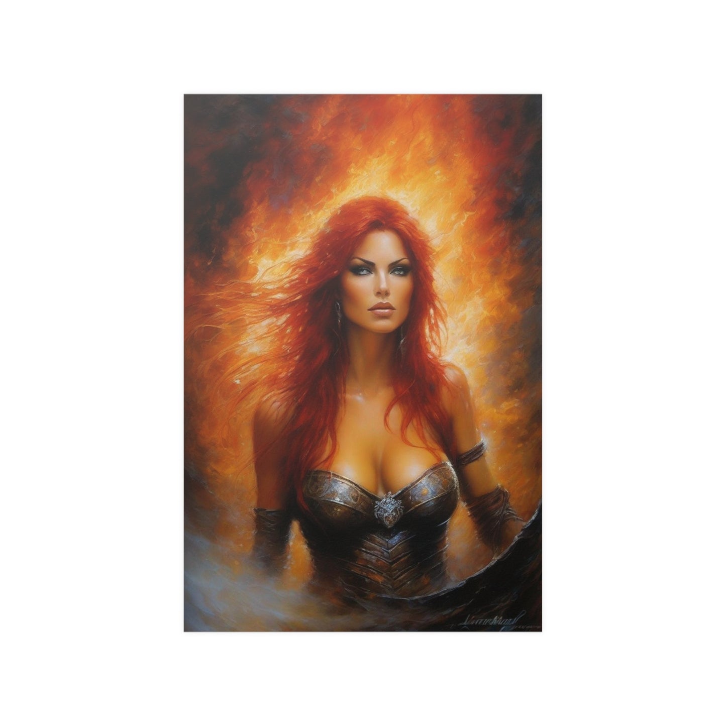 Redheaded fire Satin Posters (210gsm)