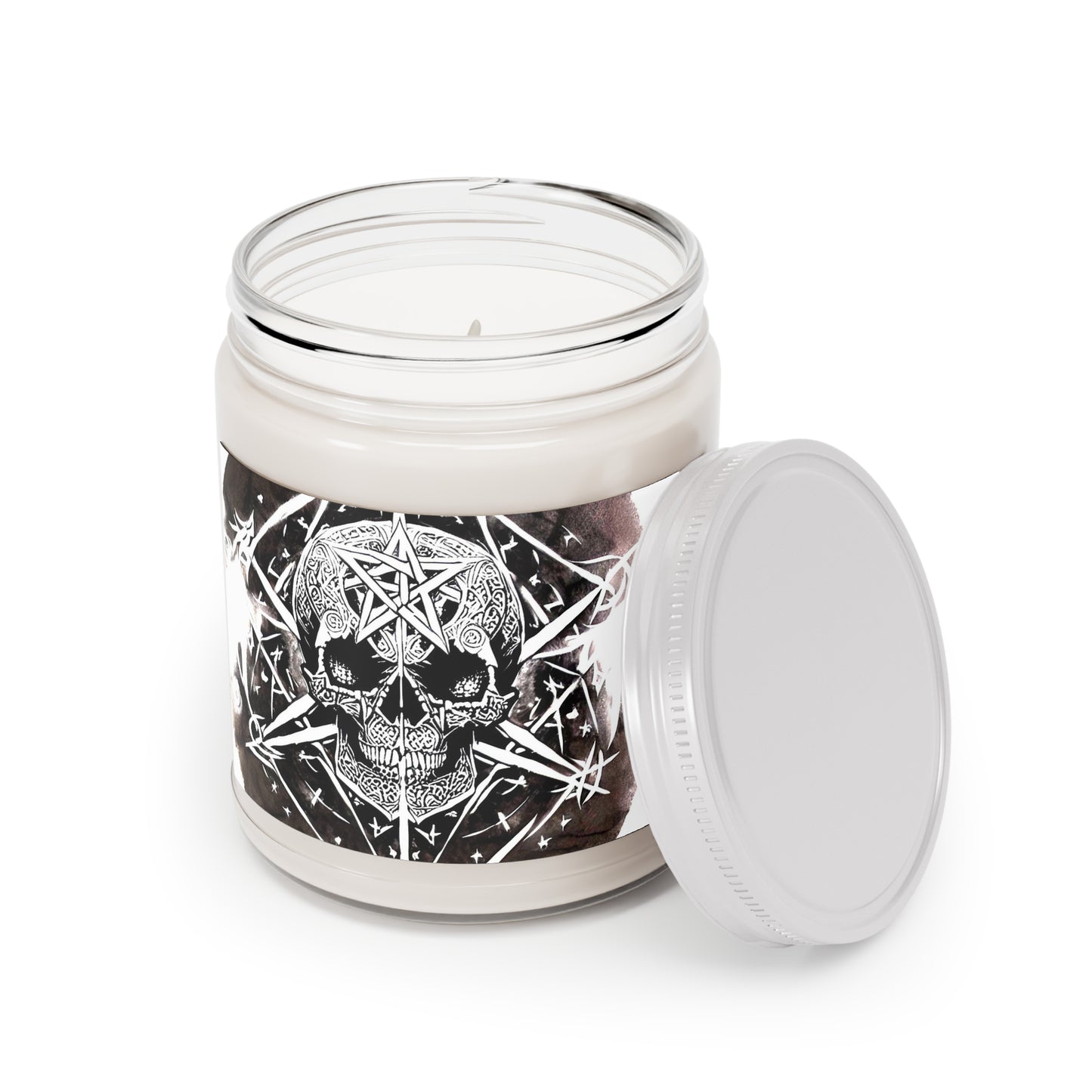 Pentagram Skull Scented Candles, 9oz