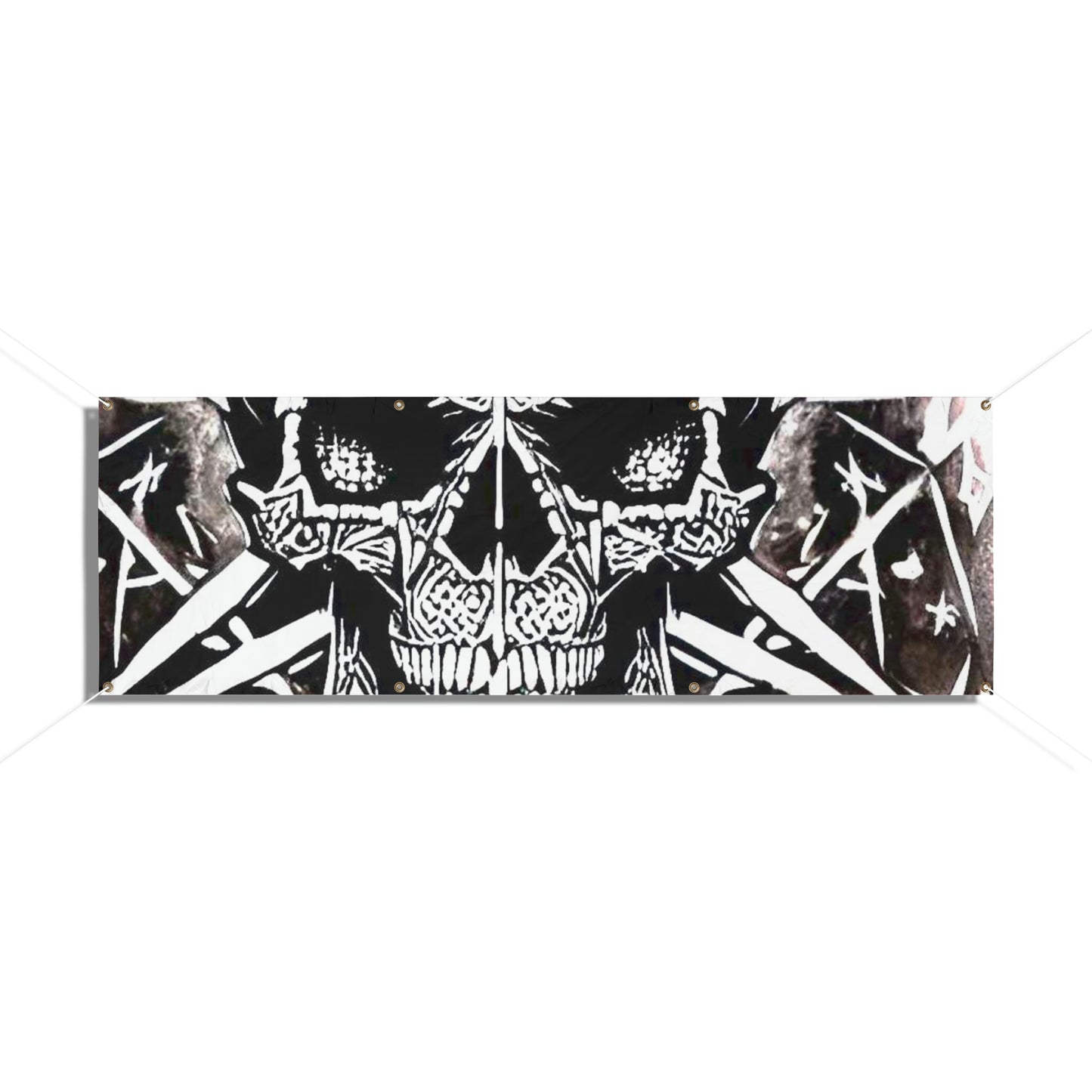 Pentagram Skull Vinyl Banners