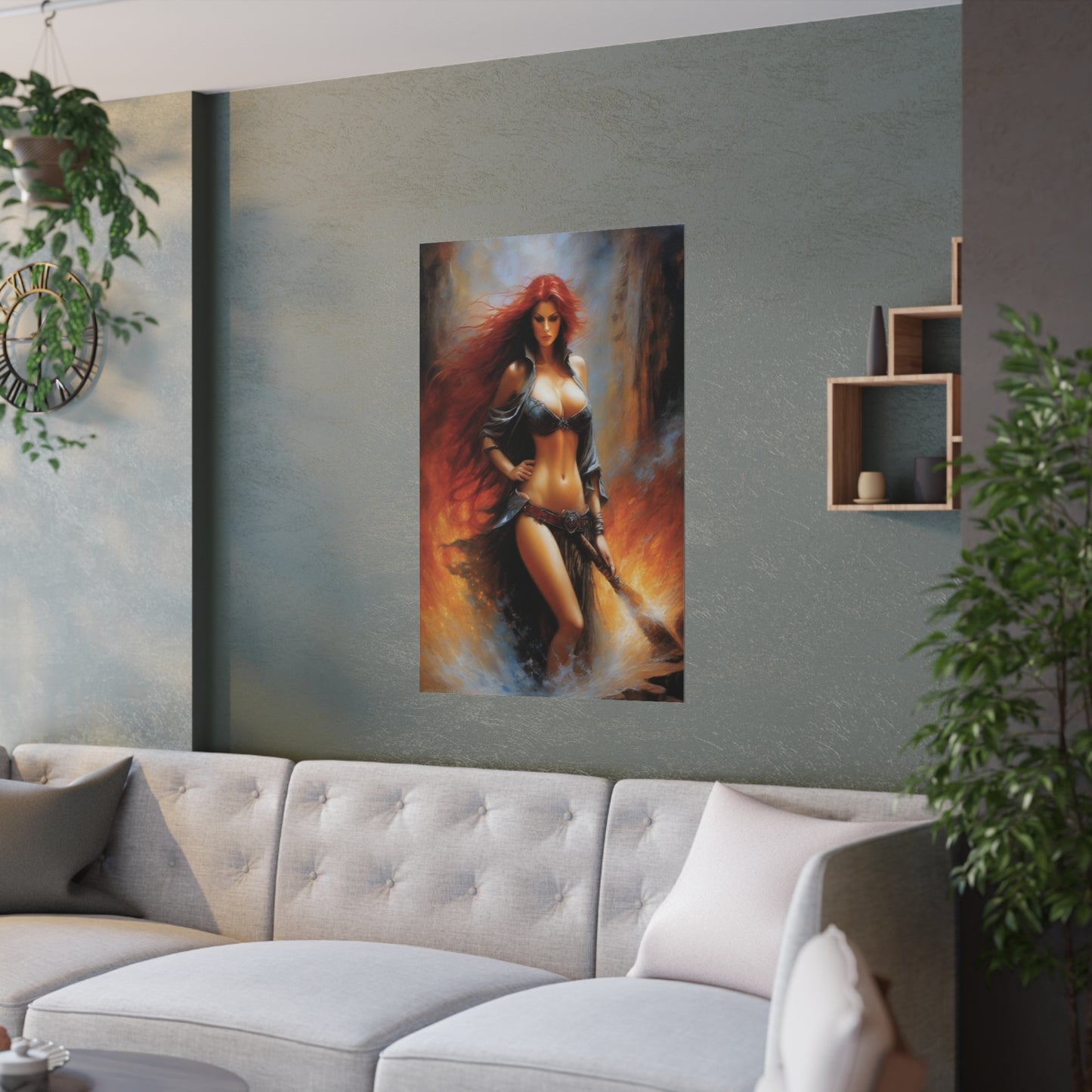 Redhead warrior Satin Posters (210gsm)