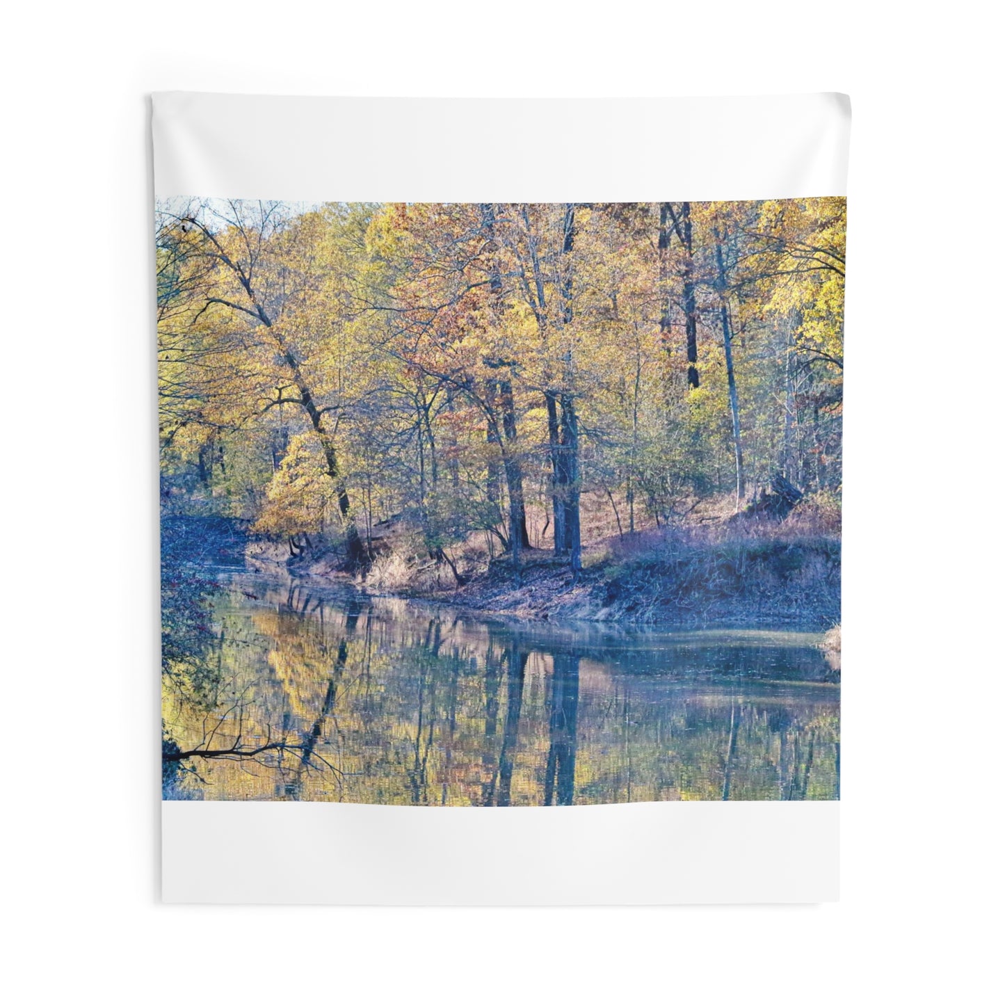 Fall waterway Indoor Wall Tapestries