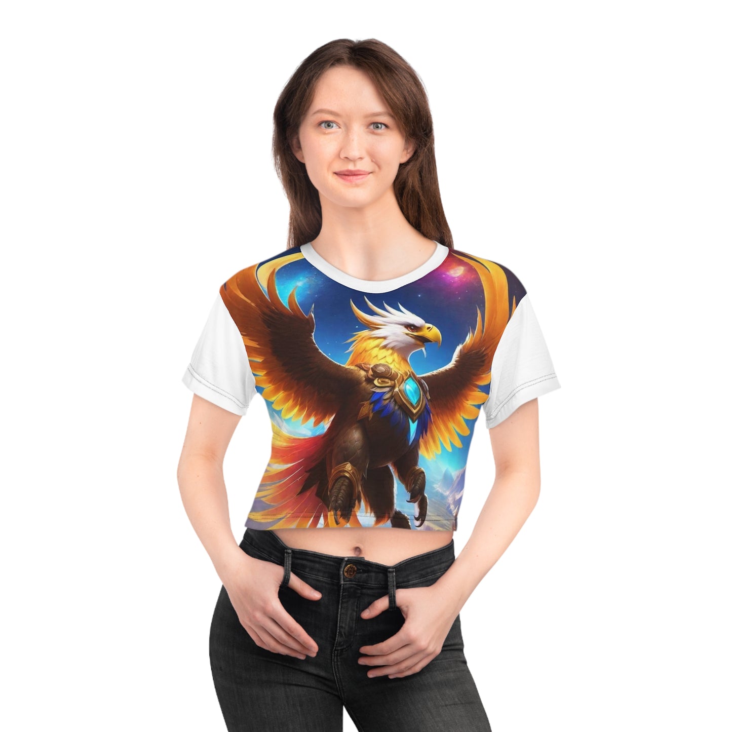 Phoenix colored Crop Tee (AOP)