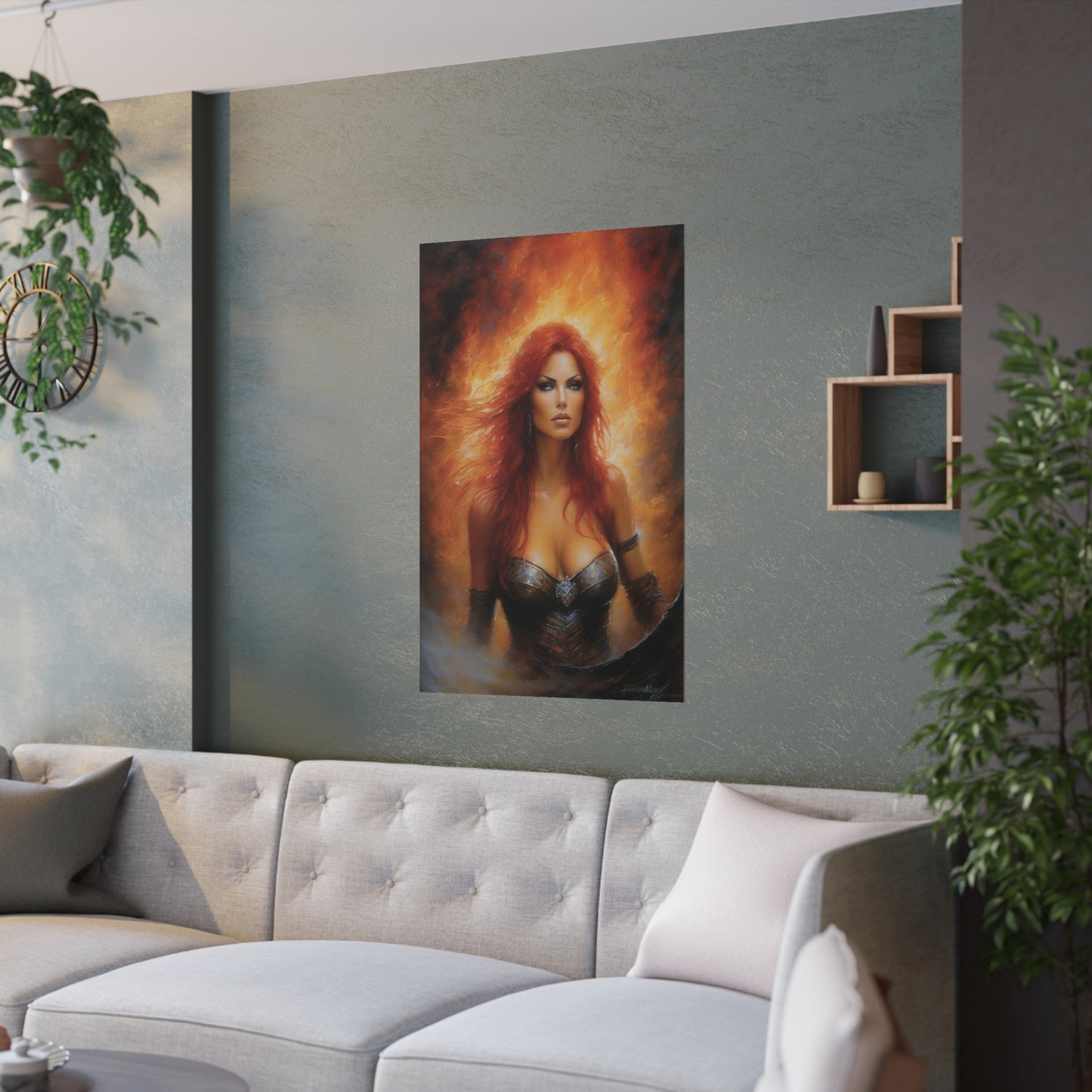 Redheaded fire Satin Posters (210gsm)