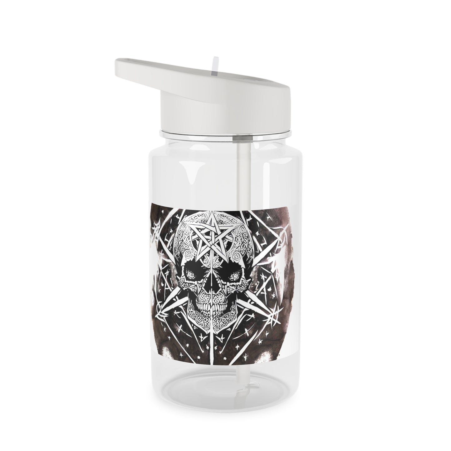 Pentagram Skull Tritan Water Bottle