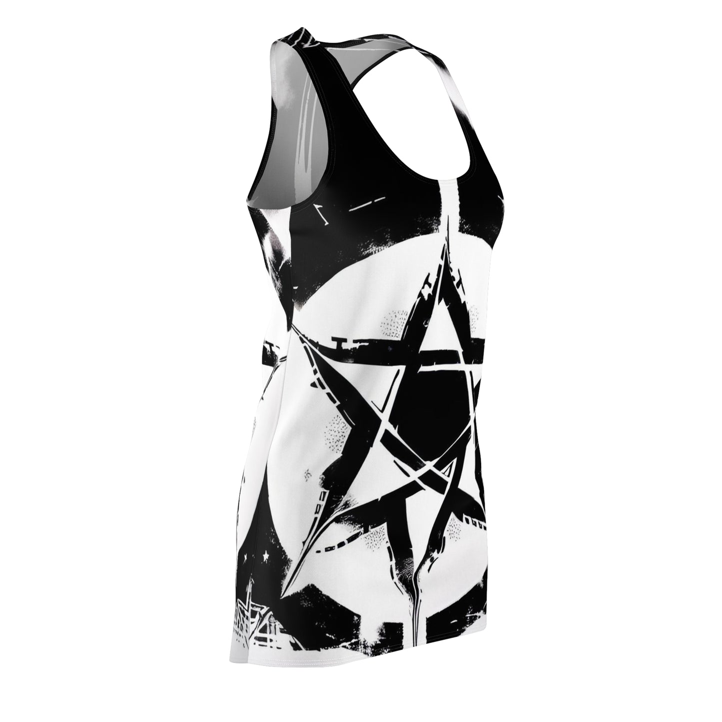 Star Runic Women's Cut & Sew Racerback Dress (AOP)