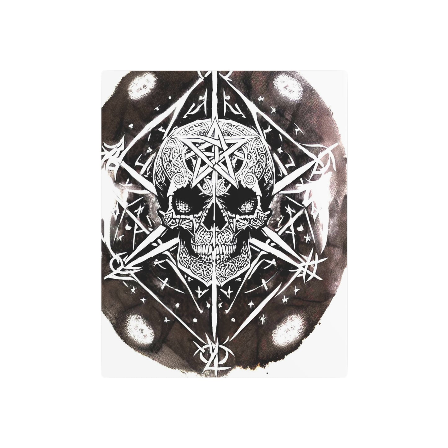 Pentagram Skull Metal Art Sign