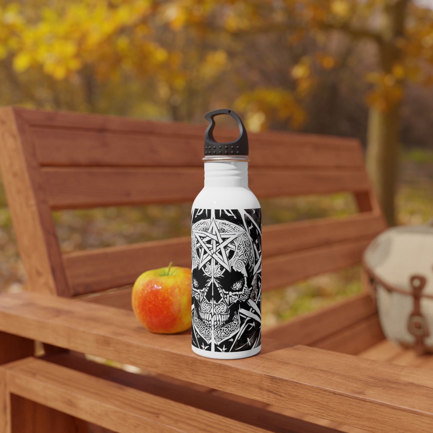 Pentagram Skull Stainless Steel Water Bottle