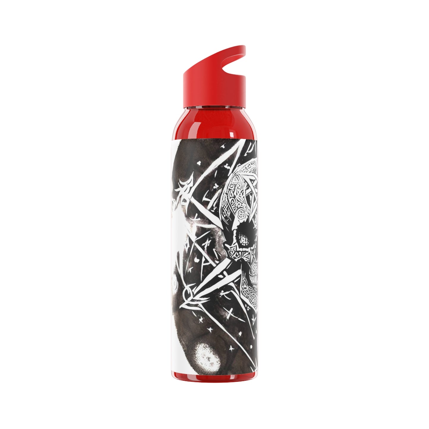 Pentagram Skull Sky Water Bottle