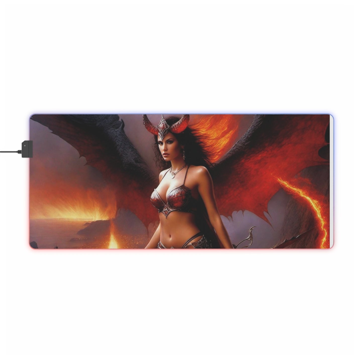 Demon Queen LED Gaming Mouse Pad