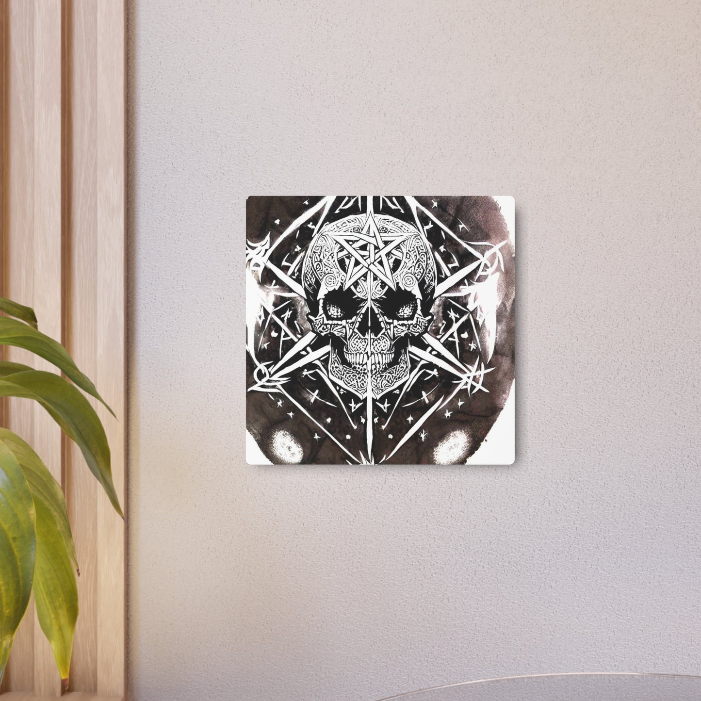 Pentagram Skull Metal Art Sign