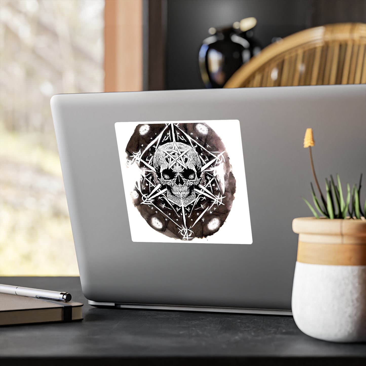 Pentagram Skull Vinyl Die-Cut Stickers