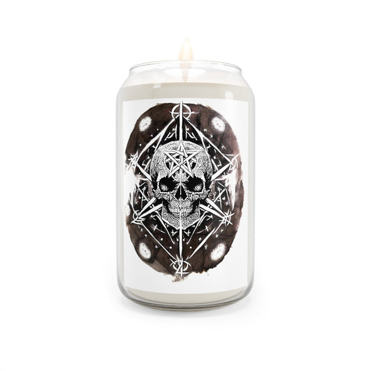 Pentagram Skull Scented Candle, 13.75oz