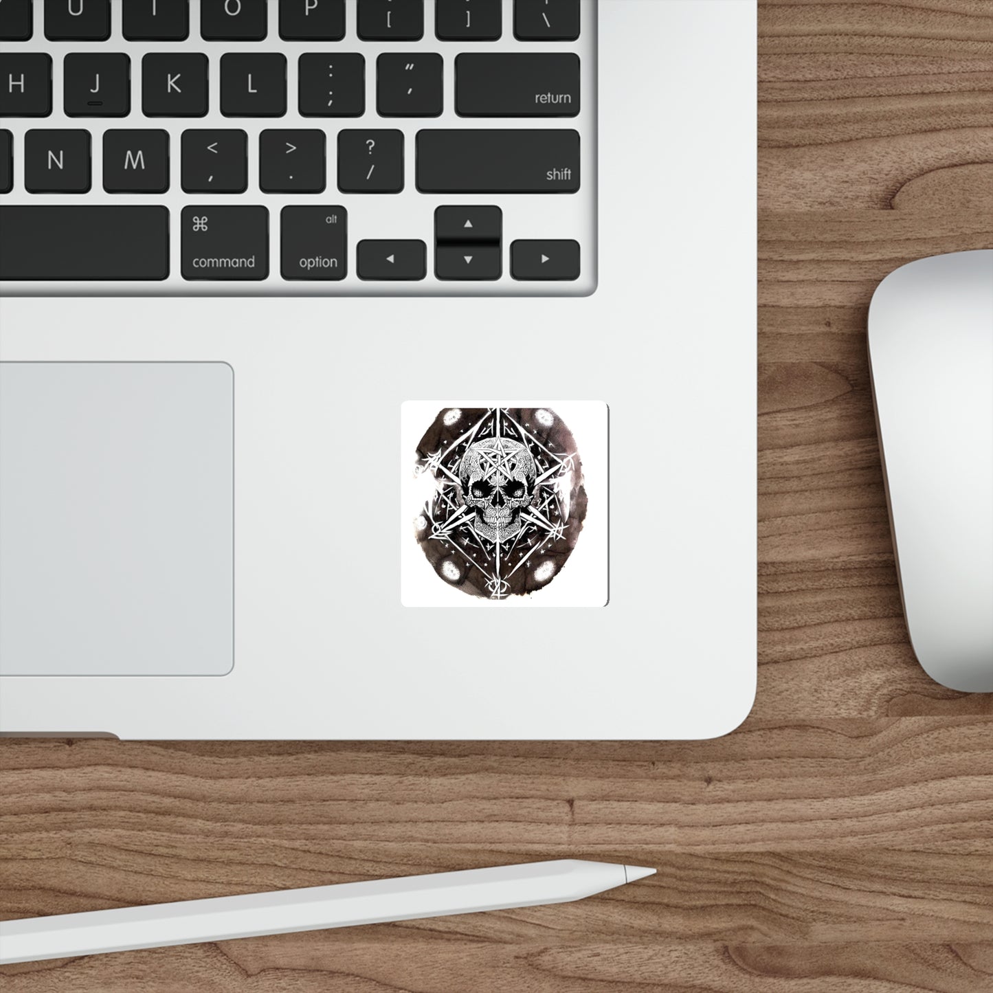 Pentagram Skull Die-Cut Stickers