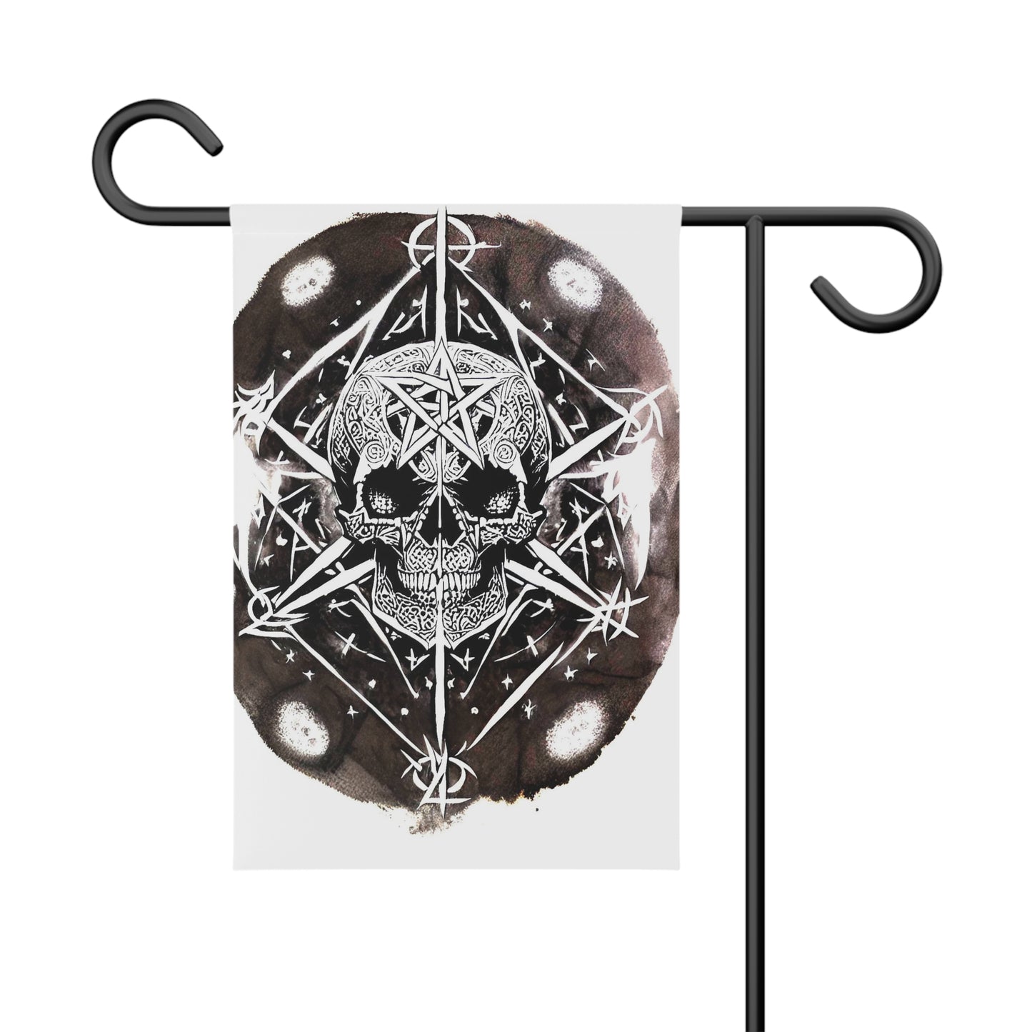 Pentagram Skull Garden Banner