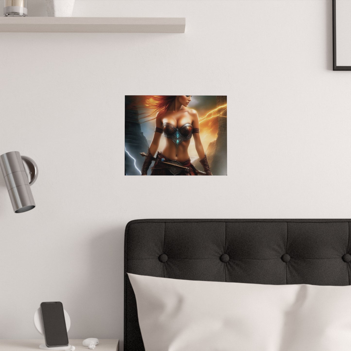 Lighting winged Warrior Satin Posters (210gsm)