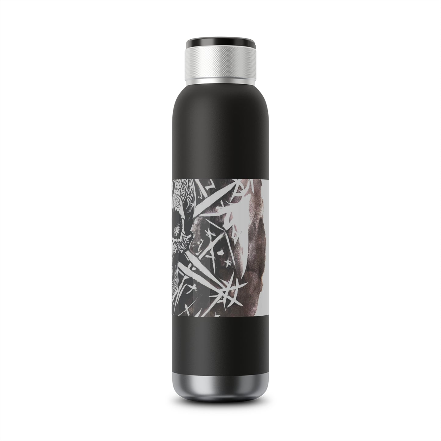 Pentagram Skull Soundwave Copper Vacuum Audio Bottle 22oz