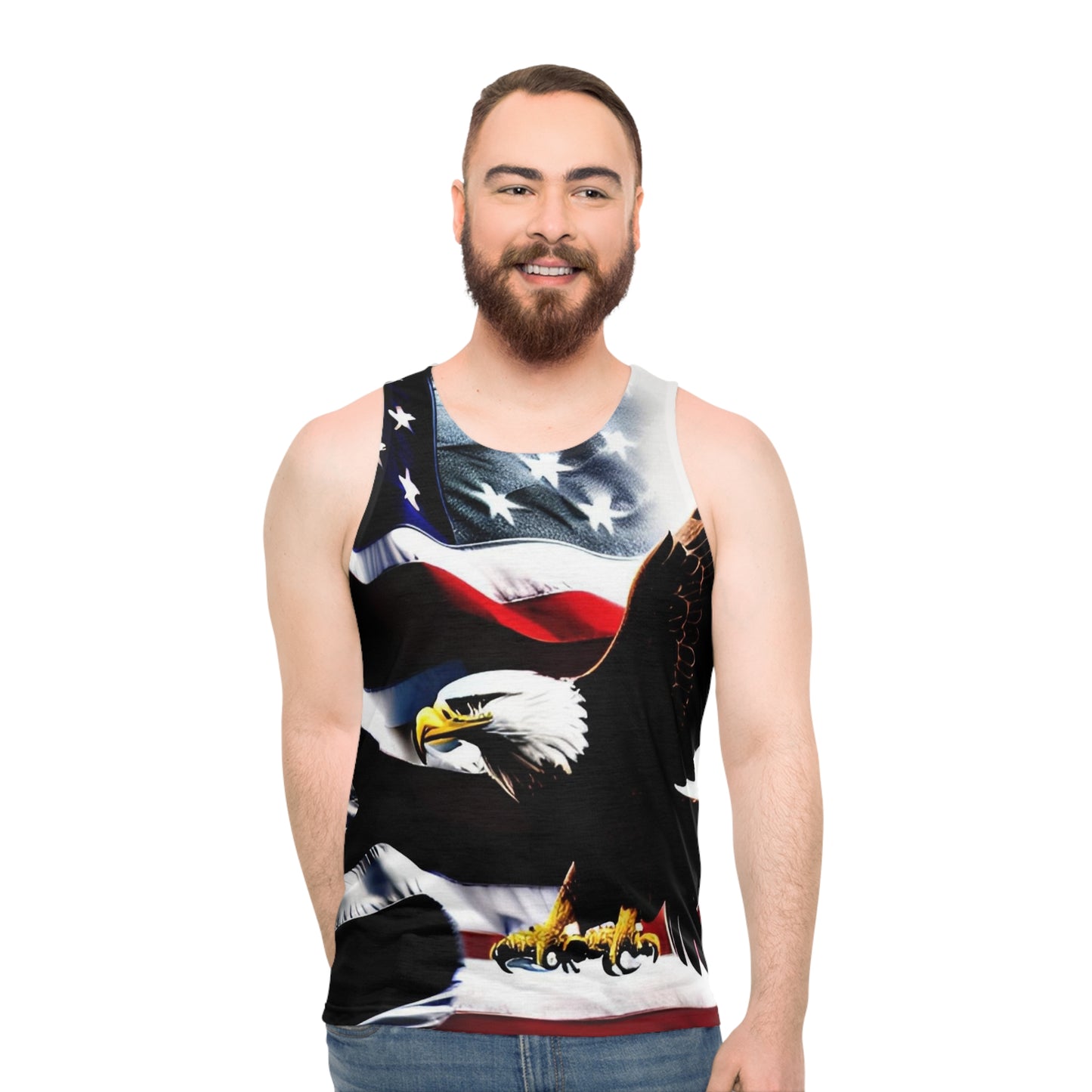 Eagle and Flag Unisex Tank Top (AOP)