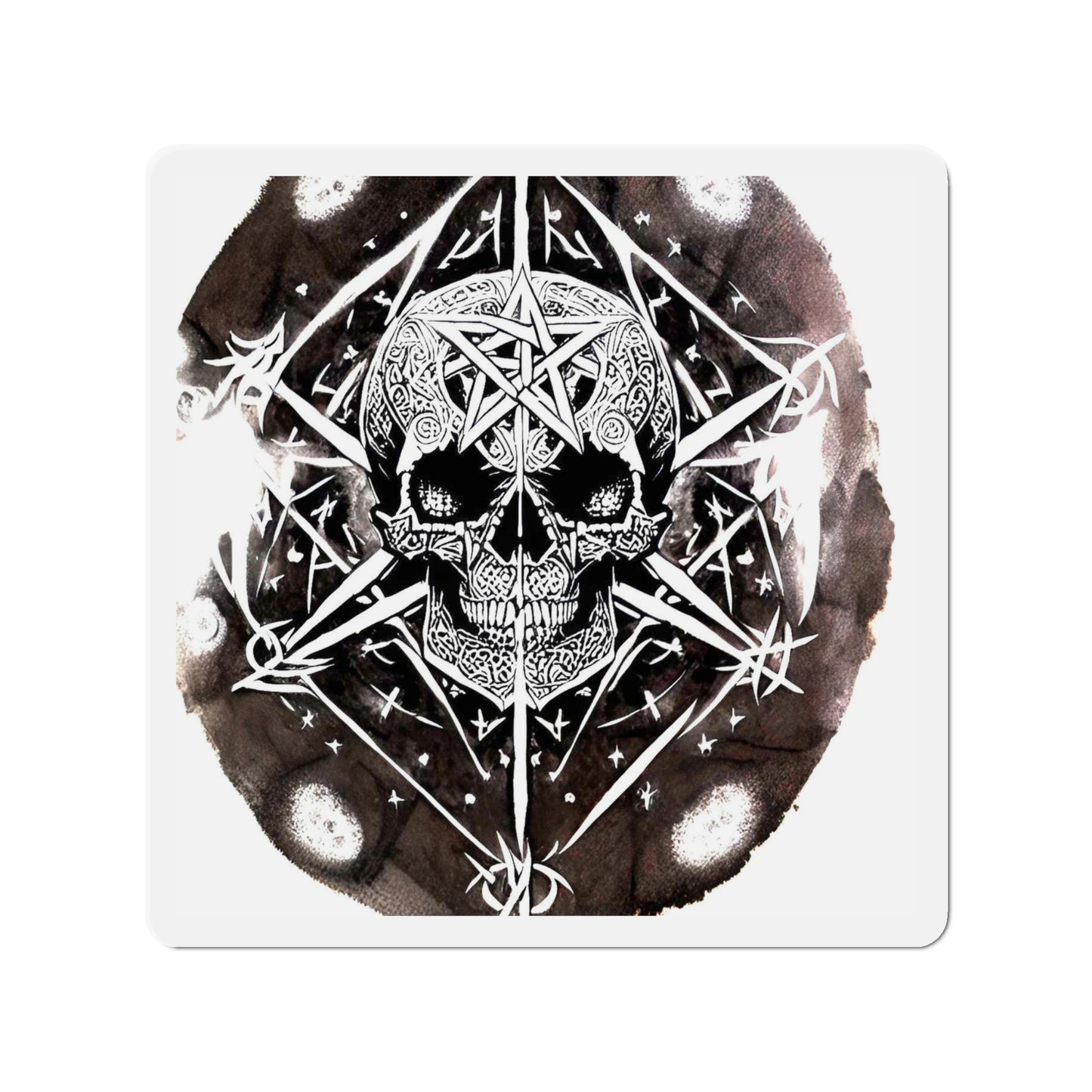 Pentagram Skull Die-Cut Magnets