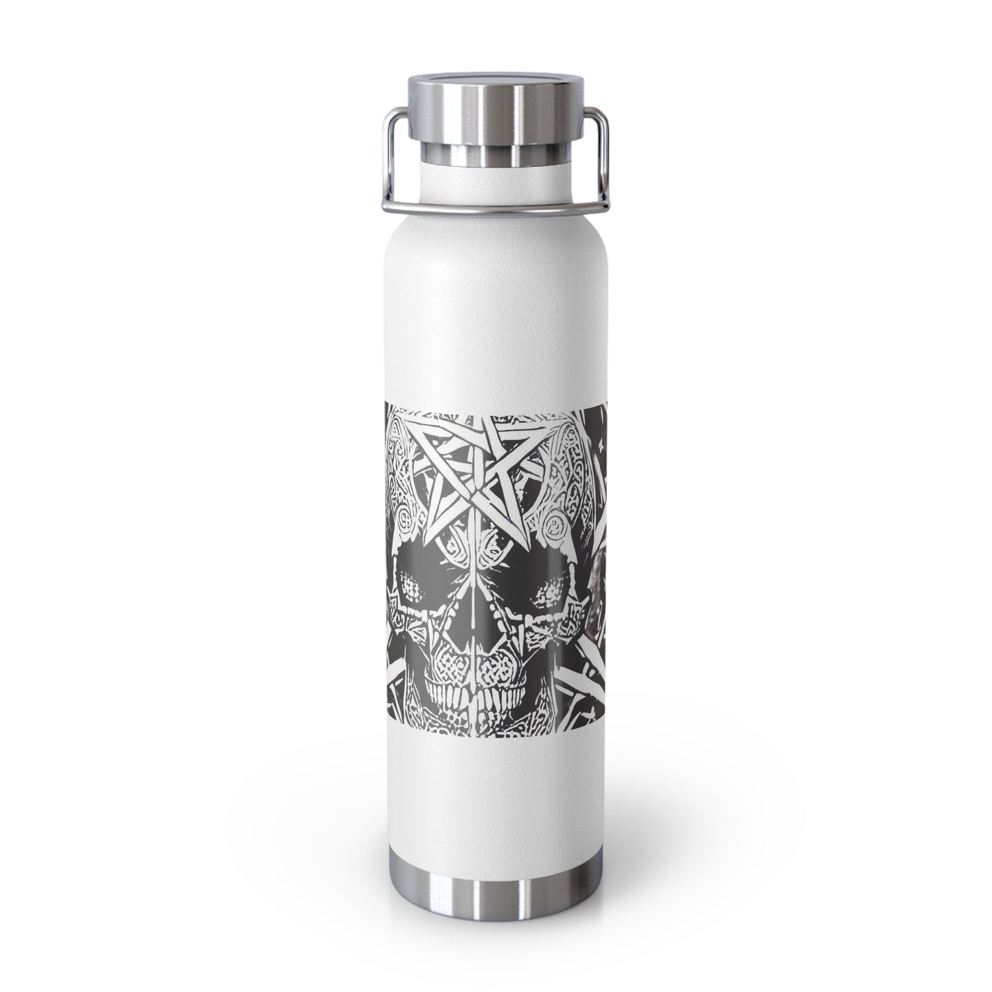 Pentagram Skull Copper Vacuum Insulated Bottle, 22oz