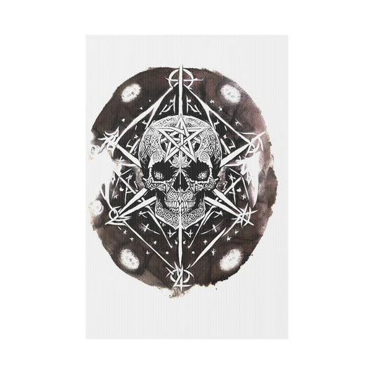 Pentagram Skull Plastic Yard Sign