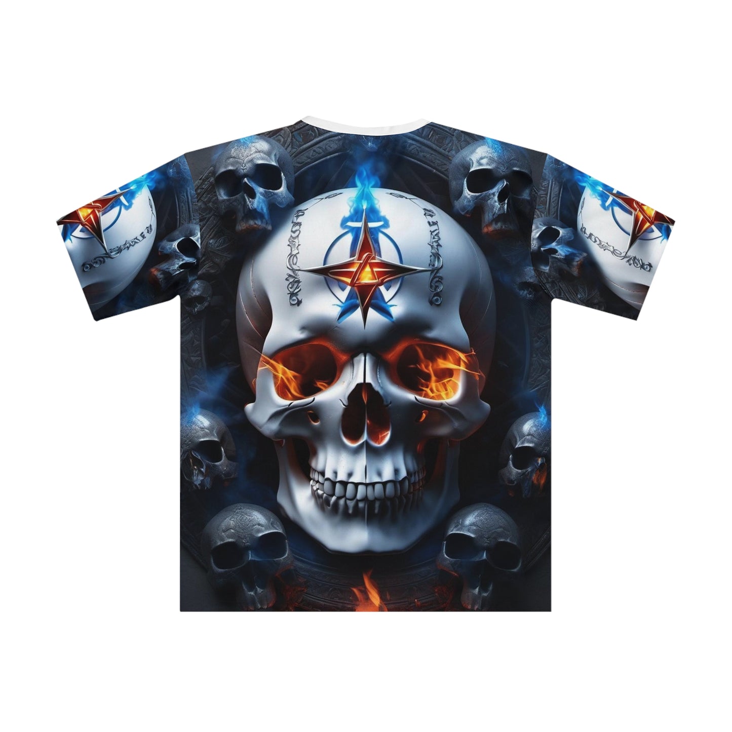 Flame Skull Men's Loose T-shirt (AOP)