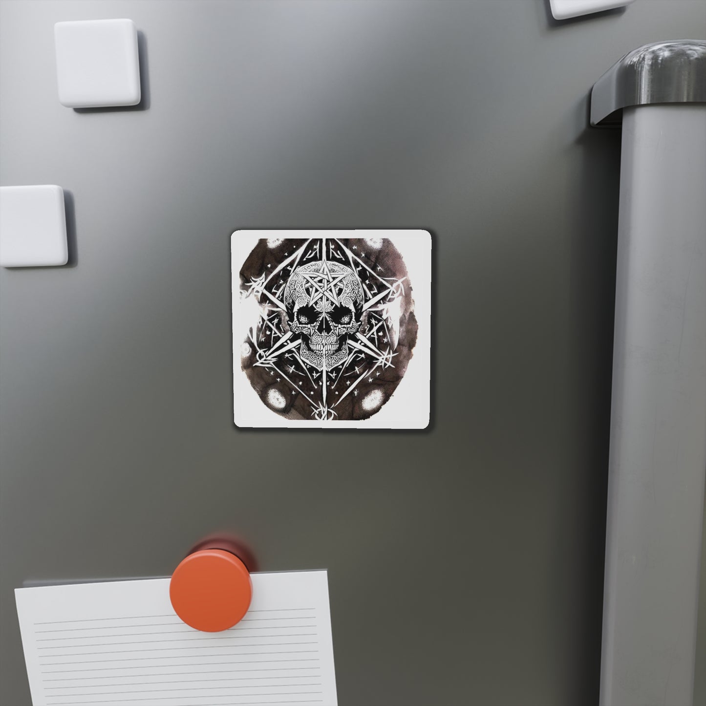 Pentagram Skull Die-Cut Magnets