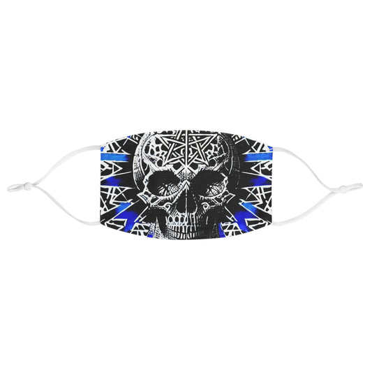 Blue Skull Fabric Face Mask