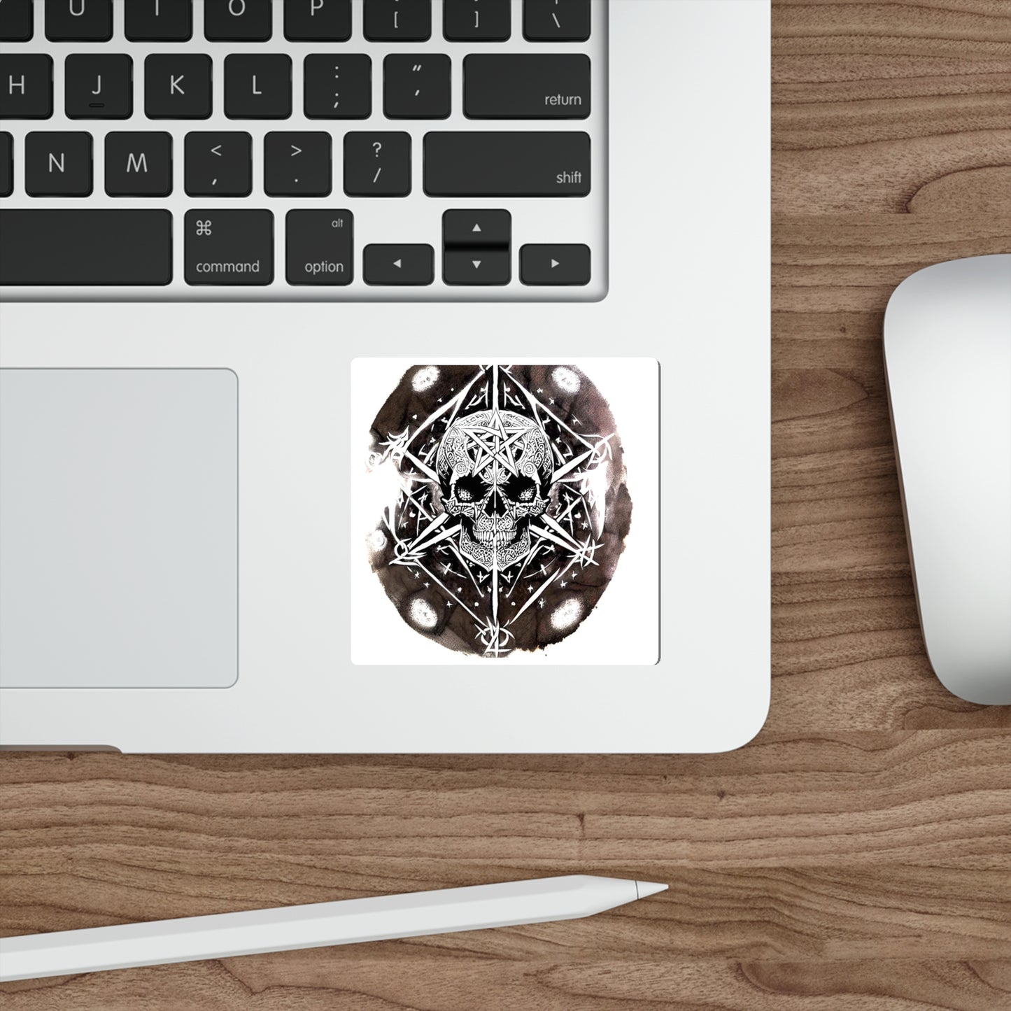 Pentagram Skull Die-Cut Stickers