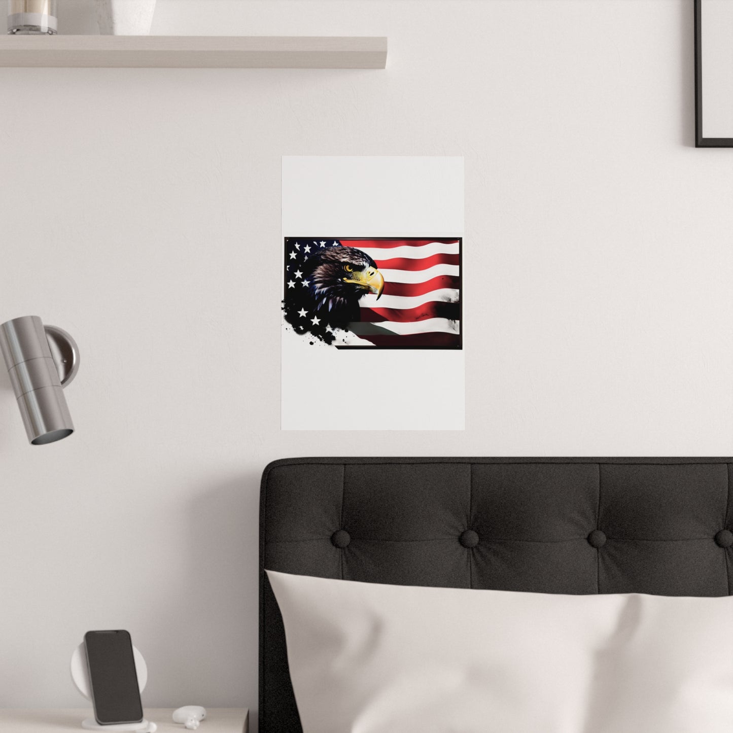 Eagle and flag Satin Posters (210gsm)