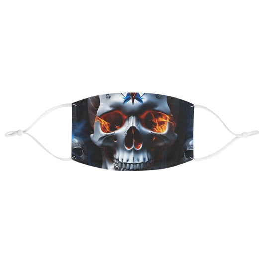 Flaming eyes skull Fabric Face Mask