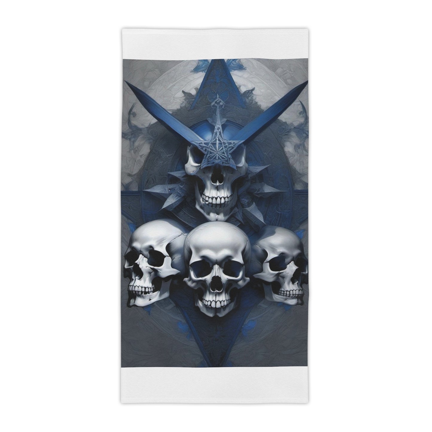 Blue Skulled Beach Towels