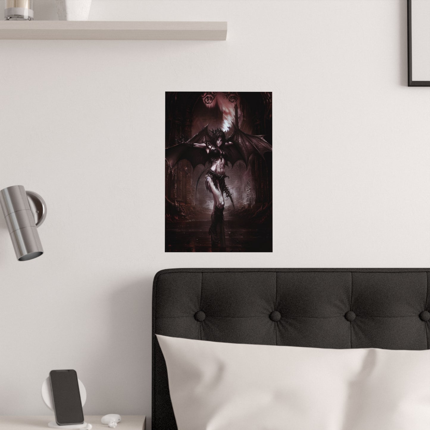 Nightmarish Succubus Demon Satin Poster