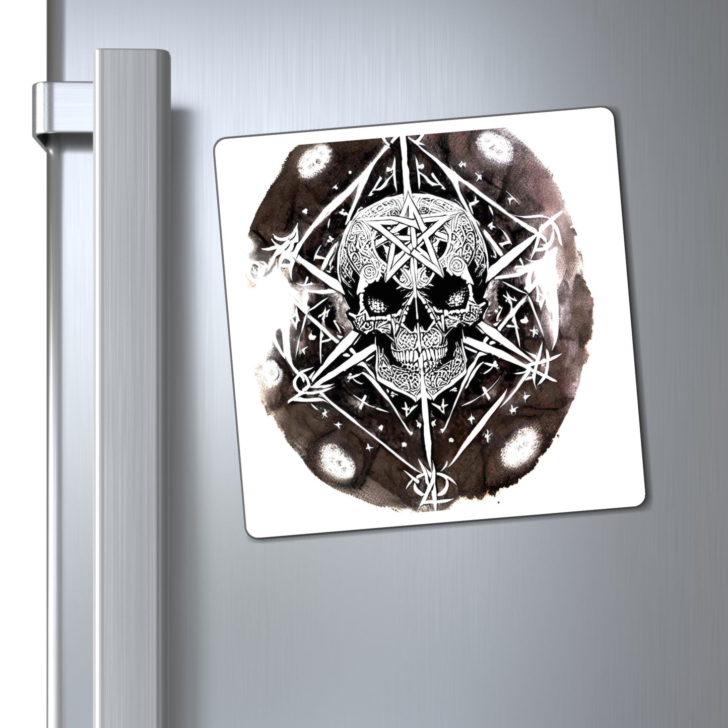 Pentagram Skull Magnets