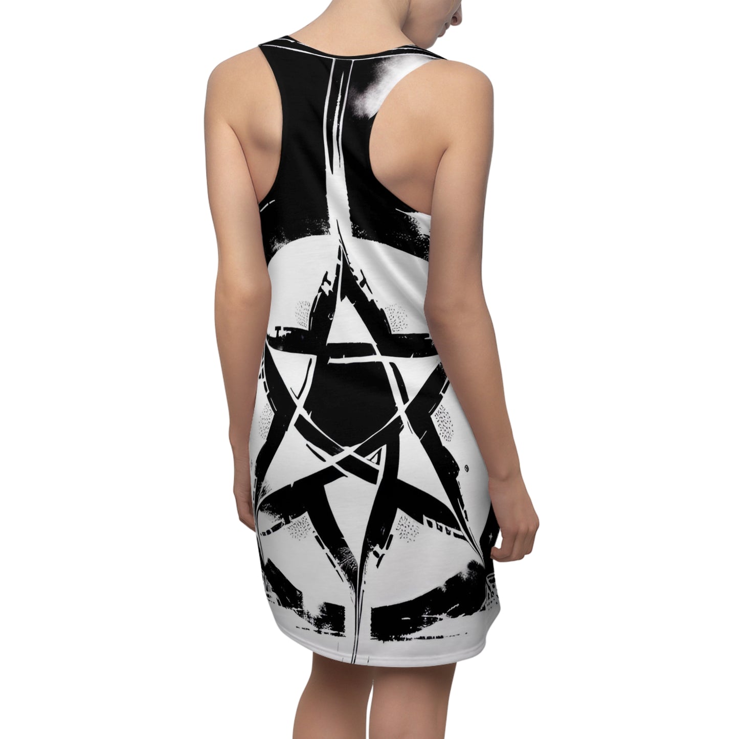 Star Runic Women's Cut & Sew Racerback Dress (AOP)