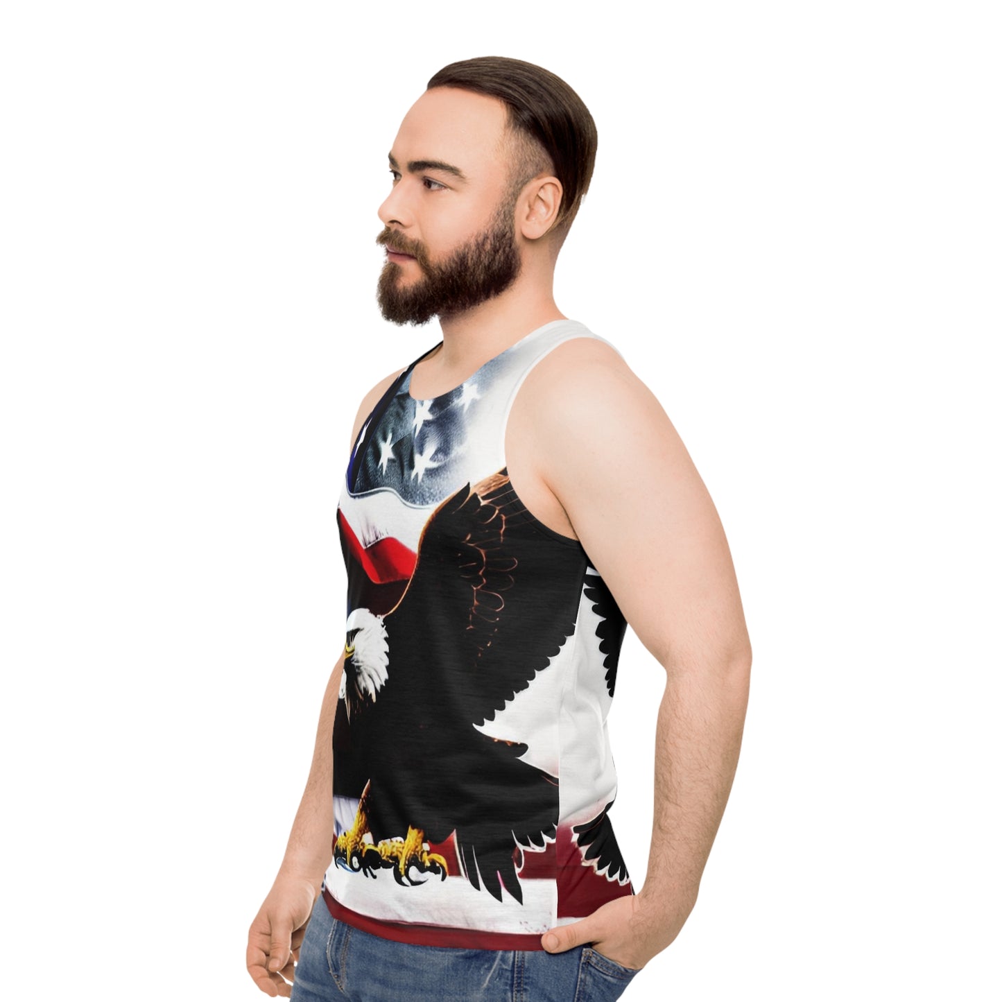 Eagle and Flag Unisex Tank Top (AOP)