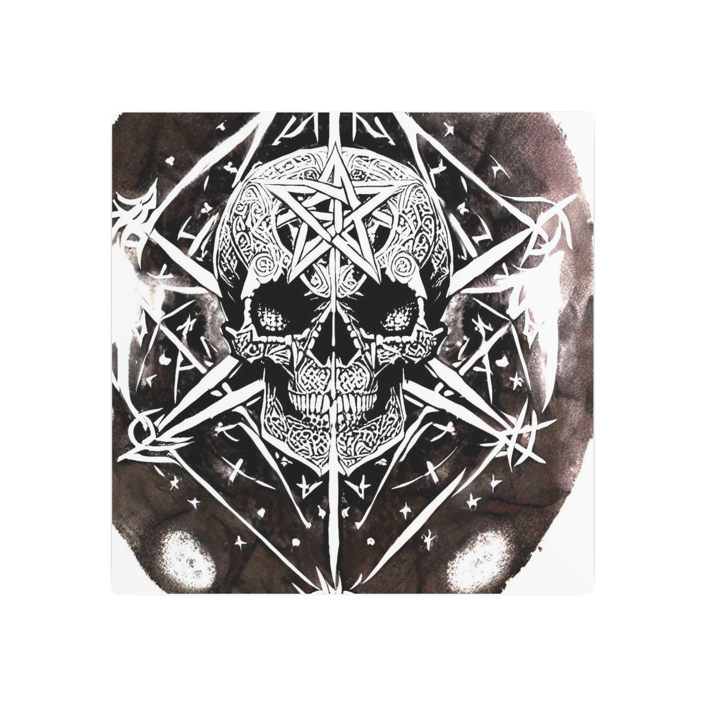 Pentagram Skull Metal Art Sign