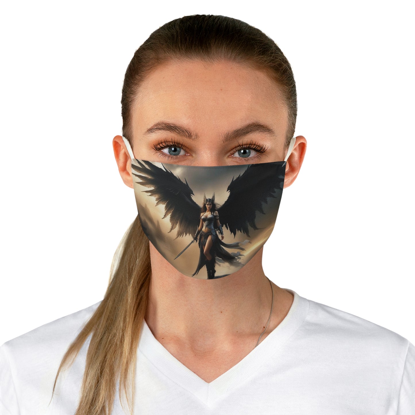 Winged warrior Fabric Face Mask