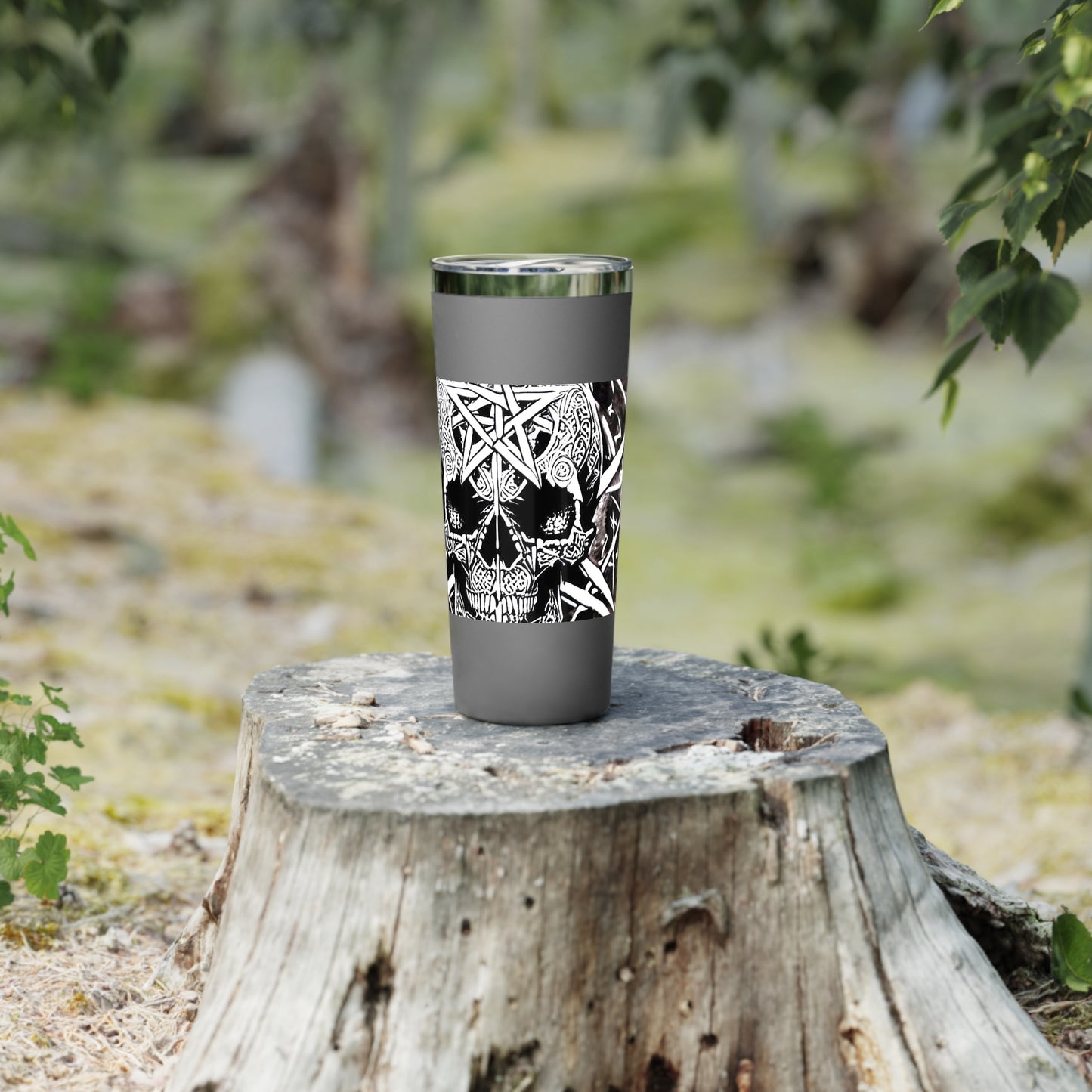 Pentagram Skull Copper Vacuum Insulated Tumbler, 22oz