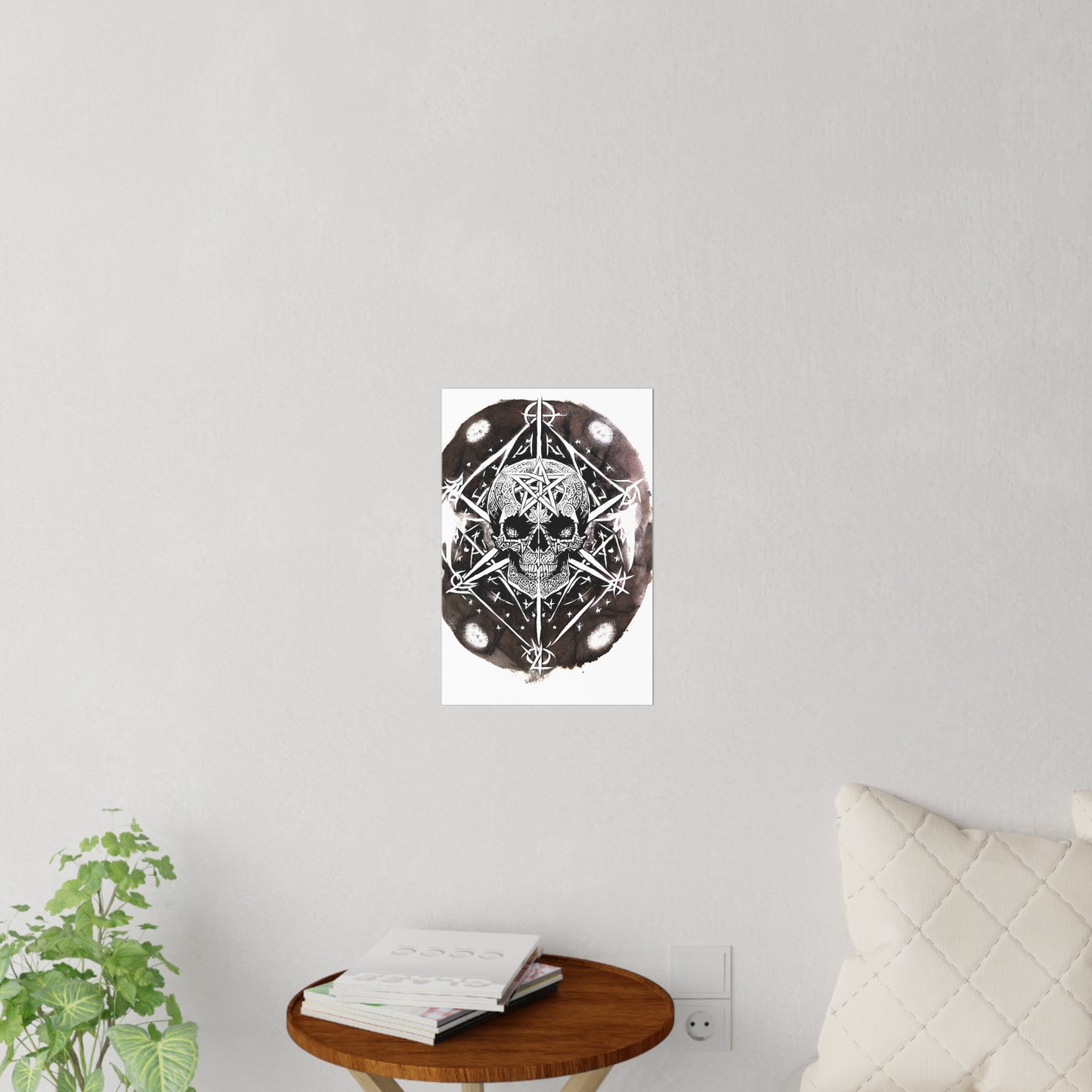 Pentagram Skull Wall Decals